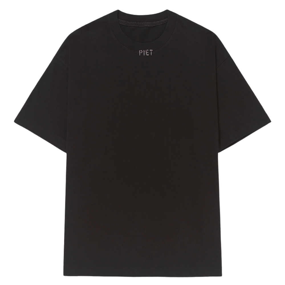 Camiseta Regular Piet Stamped Logo Preta
