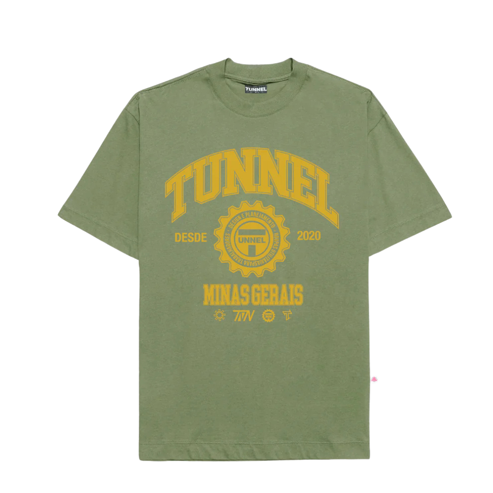 Camiseta Tunnel Oversized Puff College Verde