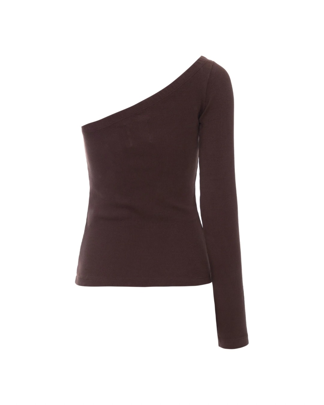 Blusa Lourie Um Ombro Só Marrom