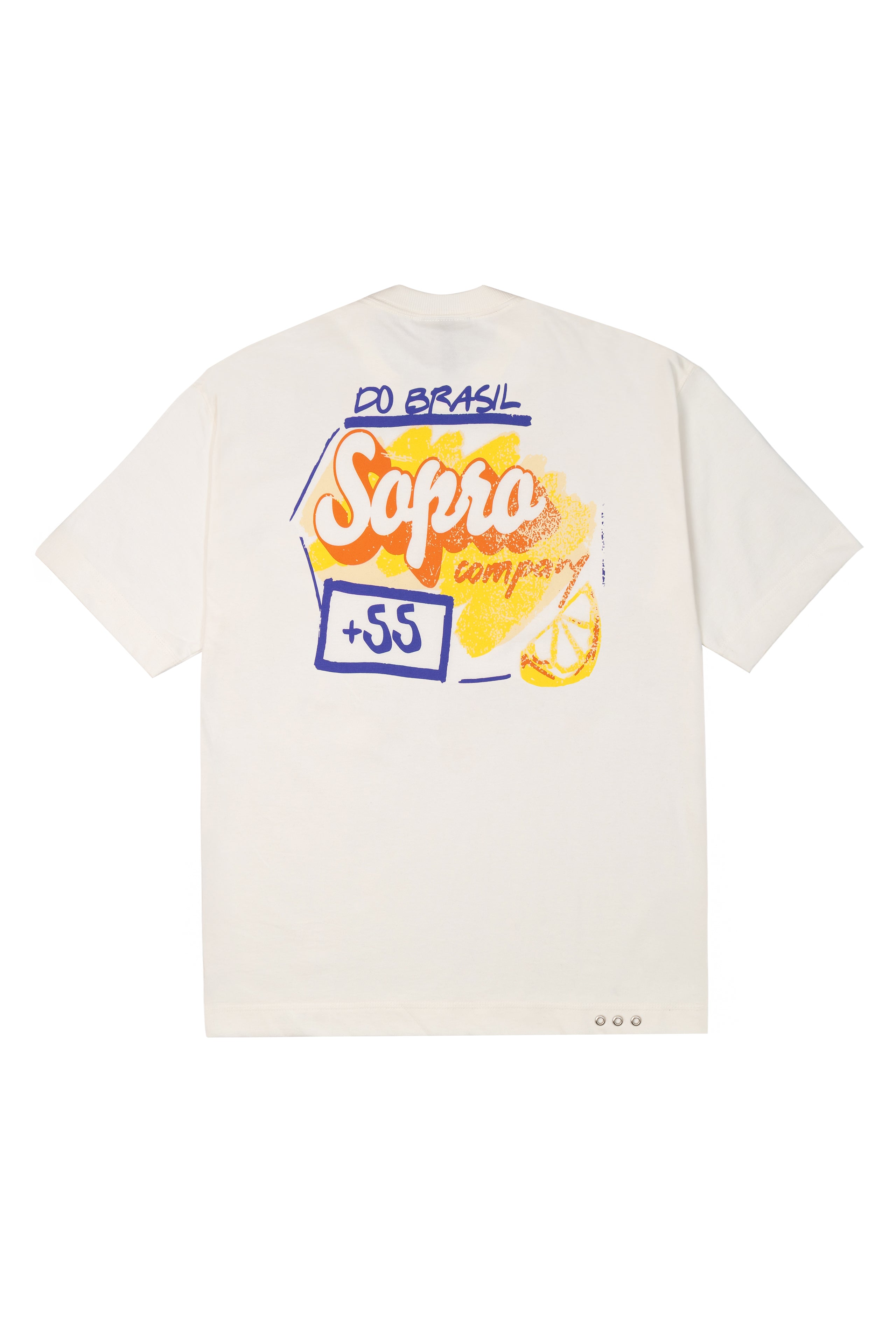 Camiseta Sopro "+55" Oversized Off White