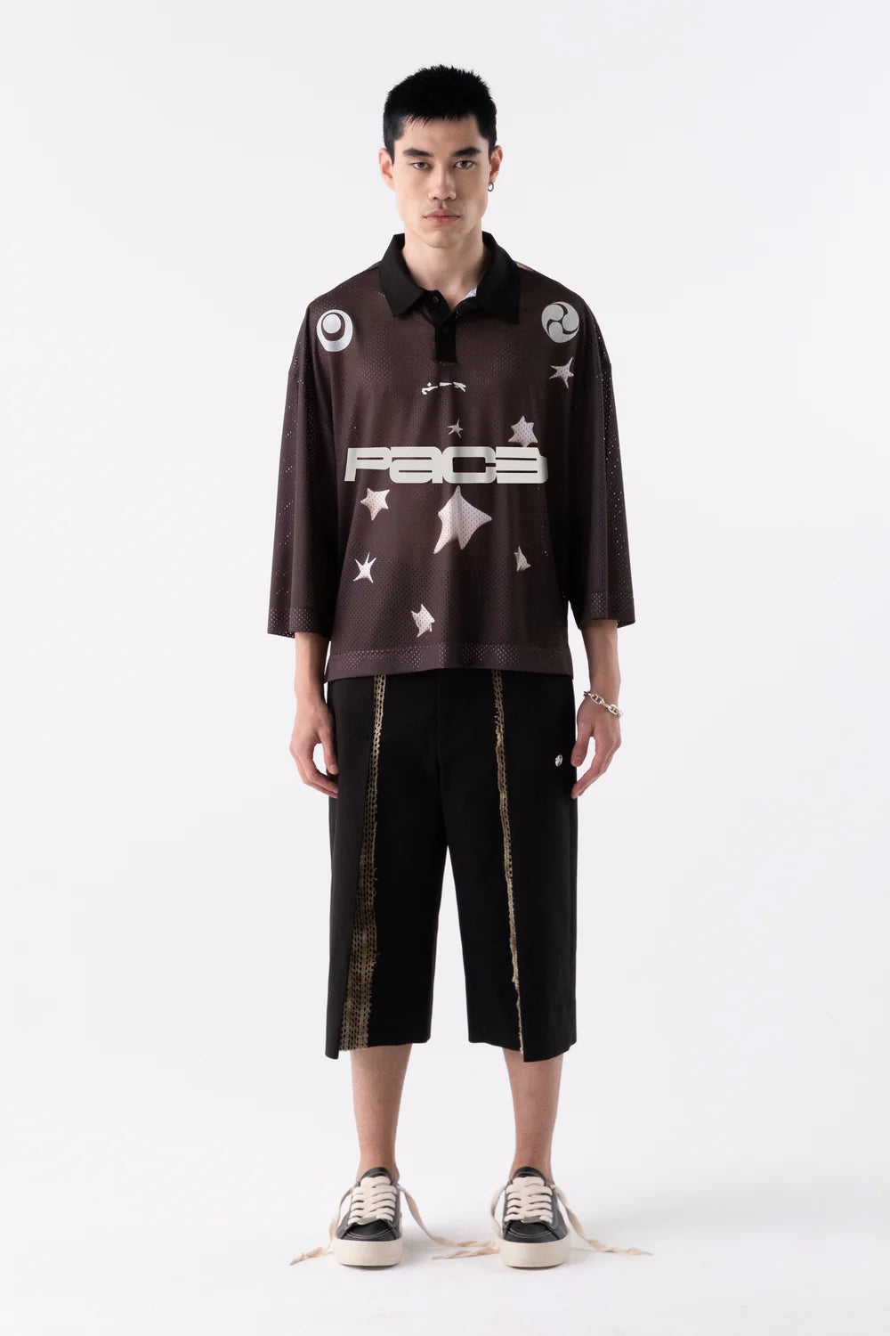 Camiseta Jersey Pace Tie Meshi Hoshizuna Preta