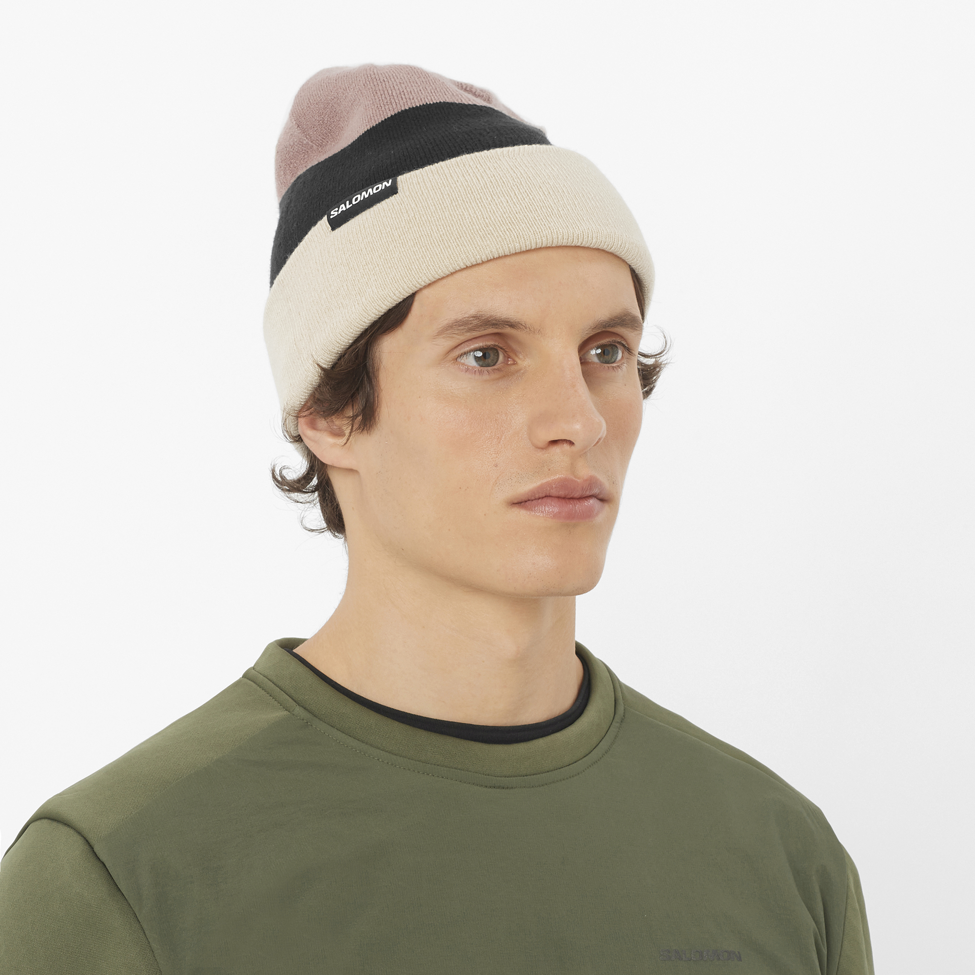 Gorro Salomon Flatspin Preto e Bege