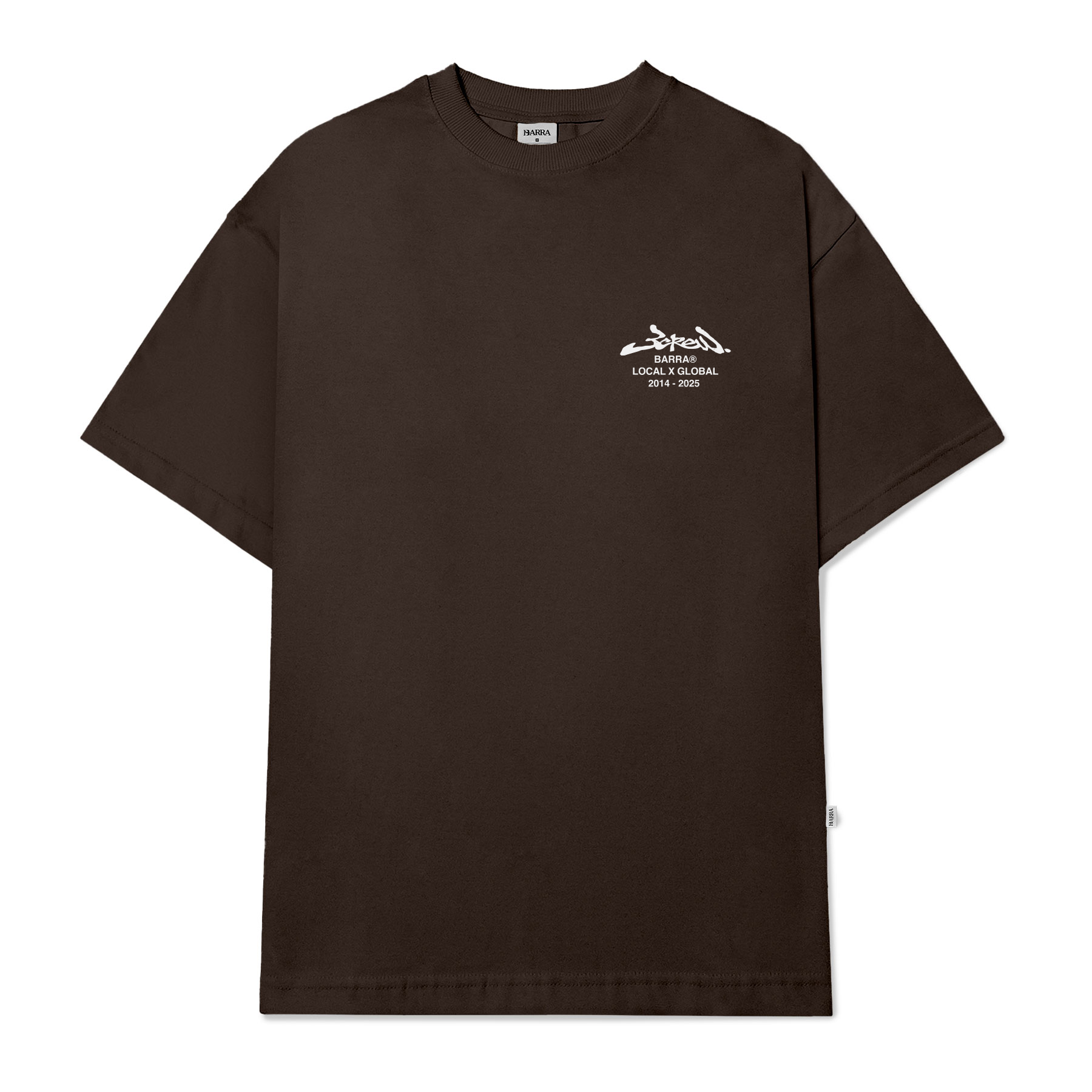 Camiseta Barra Crew Local Global Marrom
