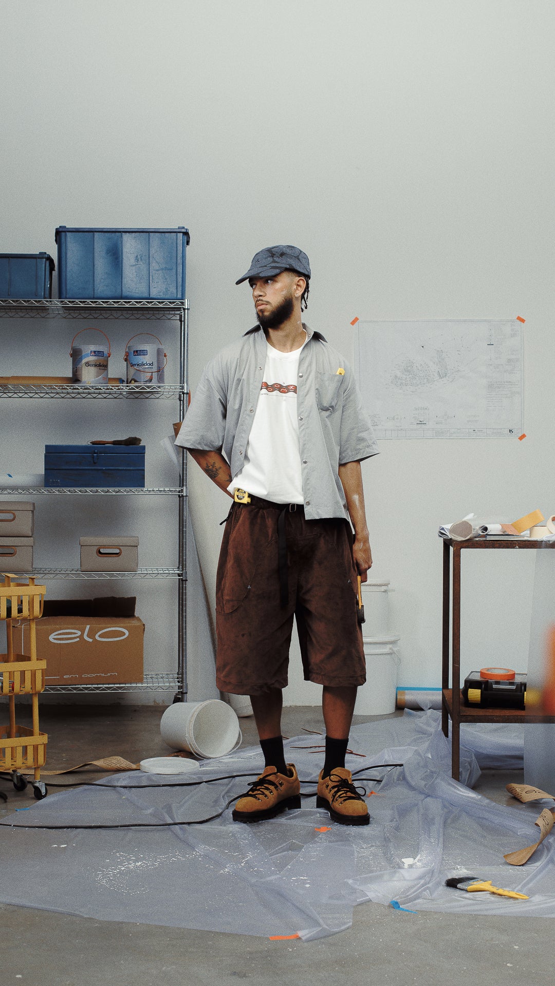 Boné Five Panel Elo Lines V2 Azul