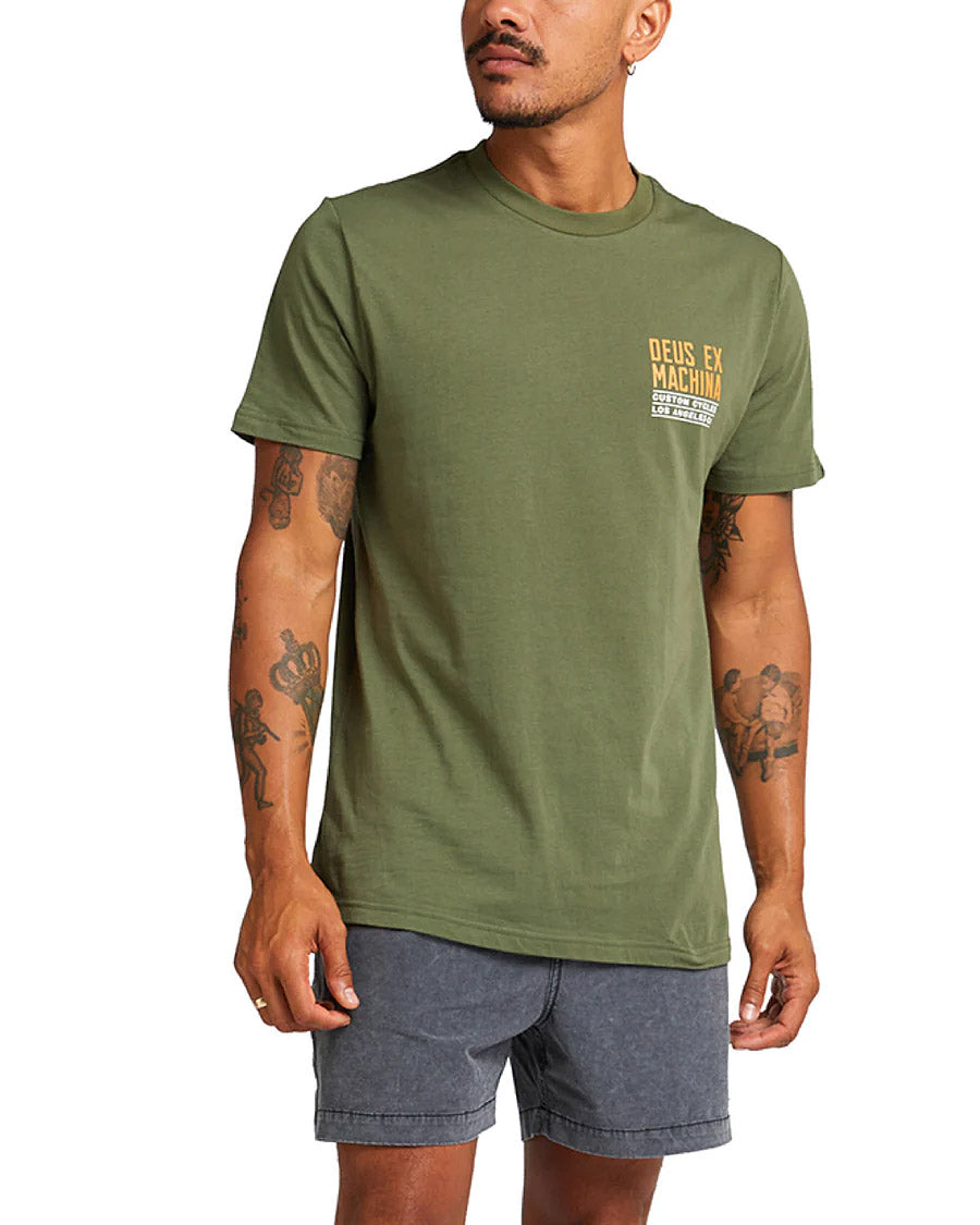 Camiseta Deus Ex Machina Beam Verde Militar