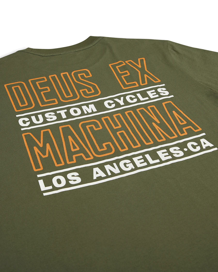 Camiseta Deus Ex Machina Beam Verde Militar