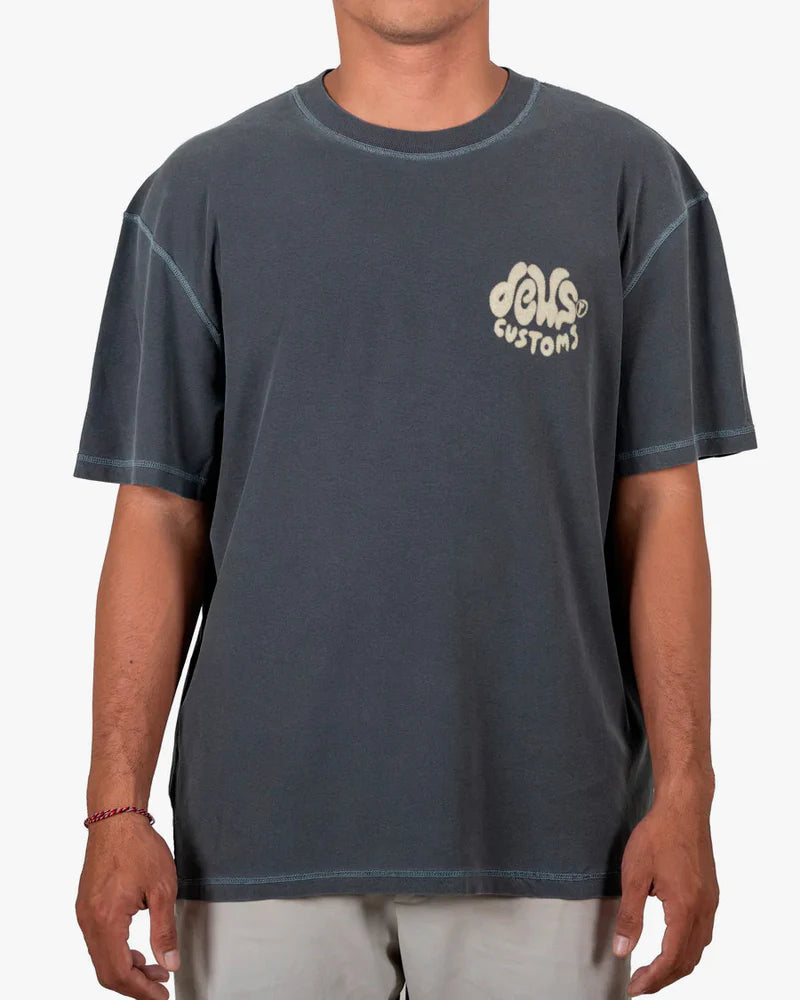 Camiseta Deus Ex Machina Debris Reverse Chumbo