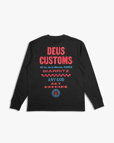 Camiseta Deus Ex Machina M/L Blanche Preta