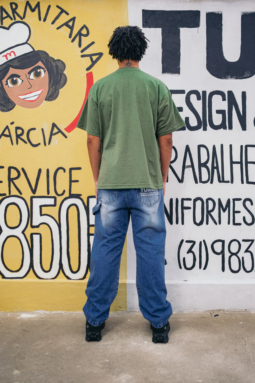 Camiseta Tunnel Oversized Puff College Verde