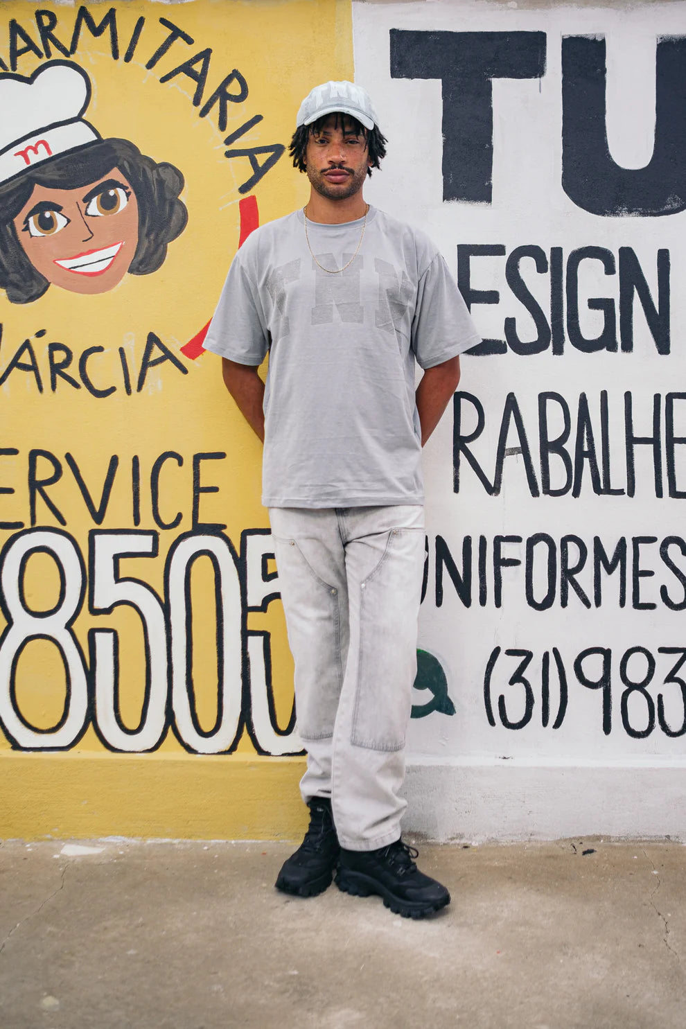 Camiseta Tunnel Oversized Monocromática TNN Cinza