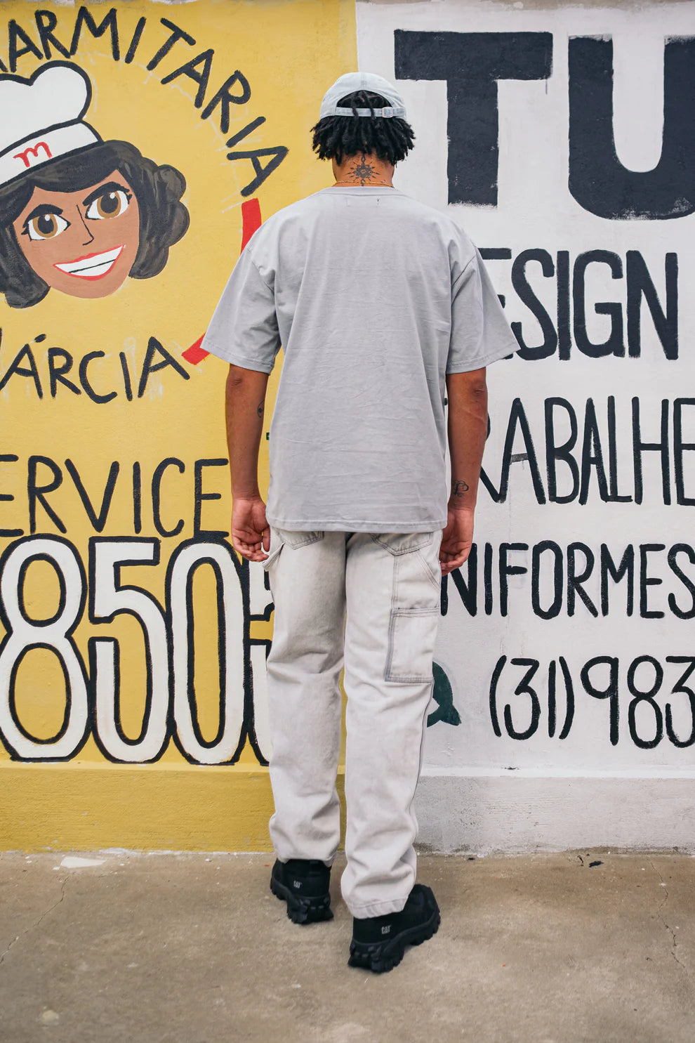 Camiseta Tunnel Oversized Monocromática TNN Cinza