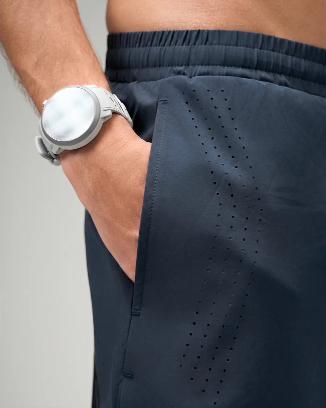 Shorts Dopa Run Lite Preto e Azul Marinho