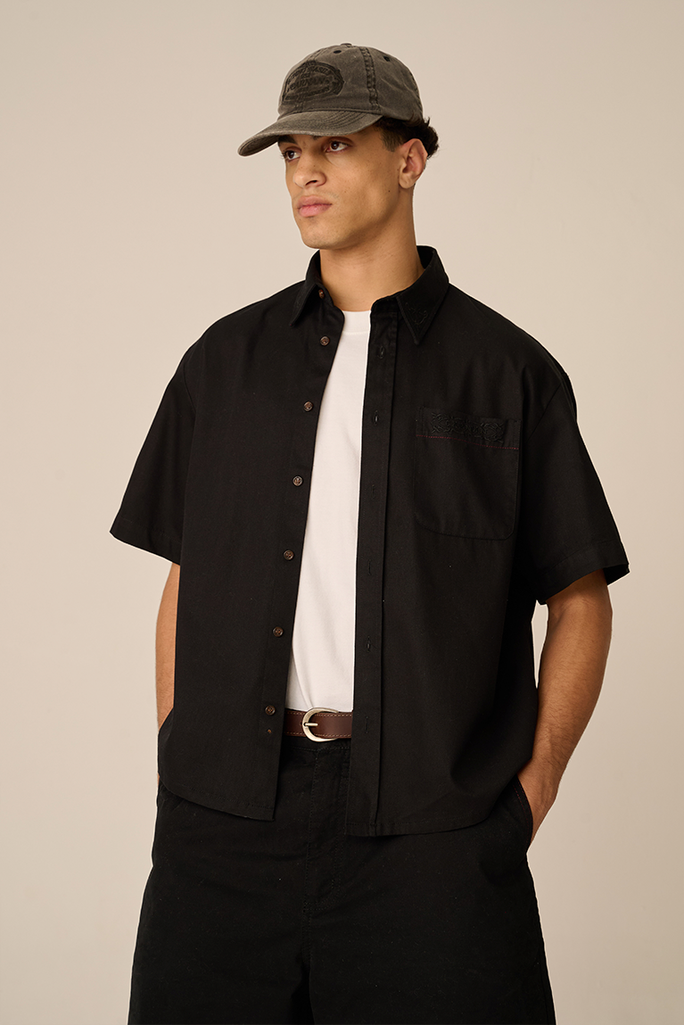 Camisa Carnan Short Sleeve Preta