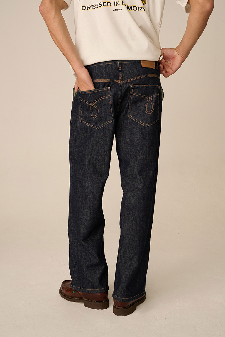 Calça Carnan Double Knee Raw Denim