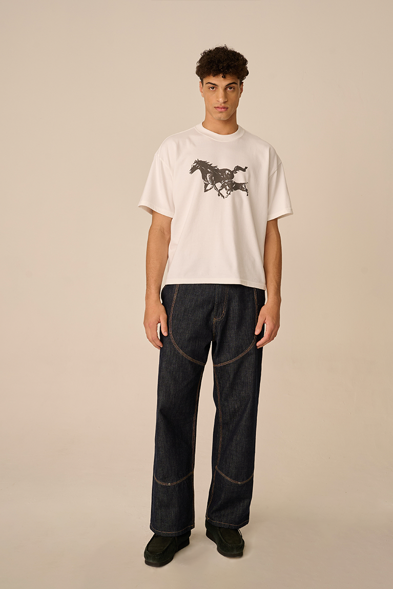Calça Carnan Double Knee Raw Denim