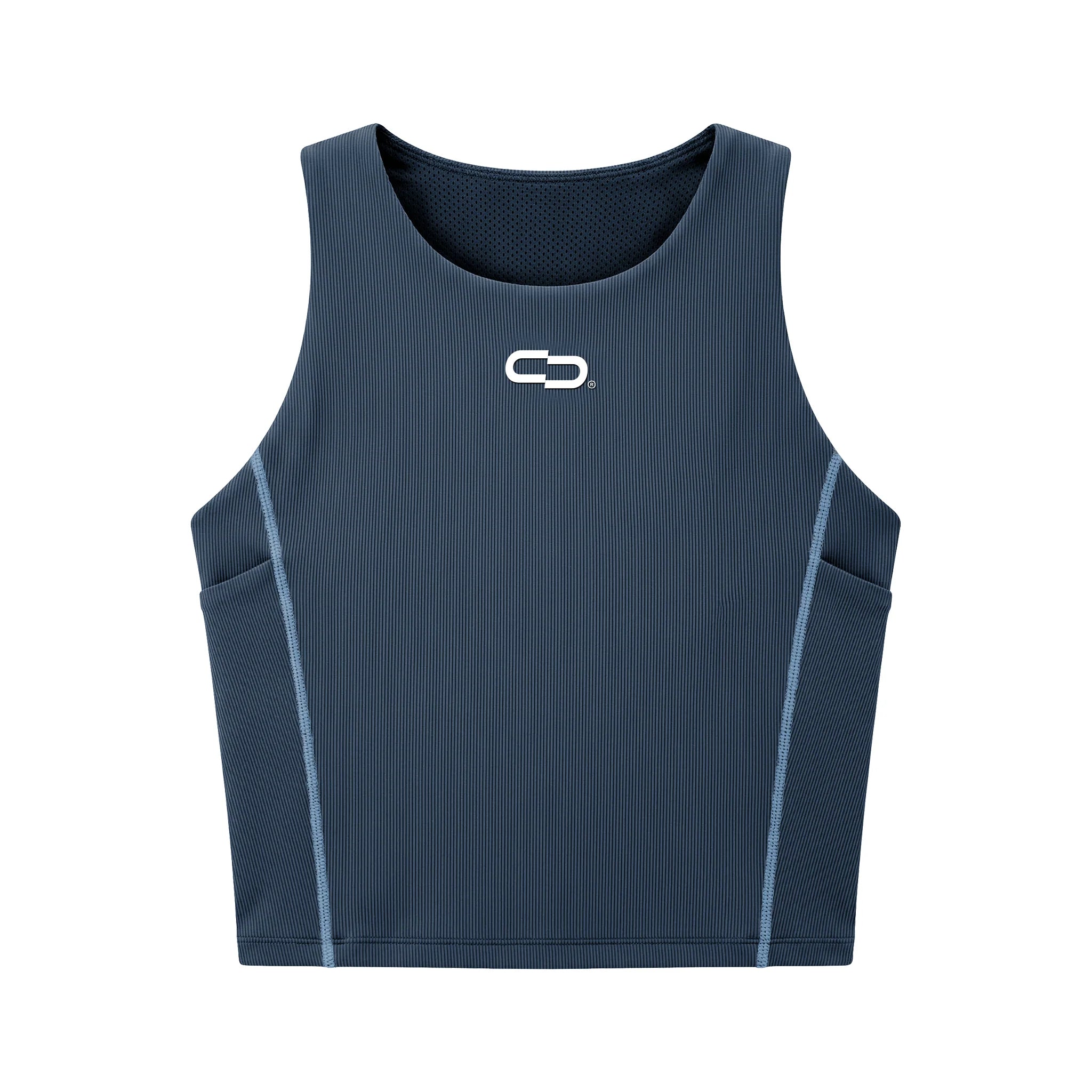 Top Crop Dopa Race Azul Marinho
