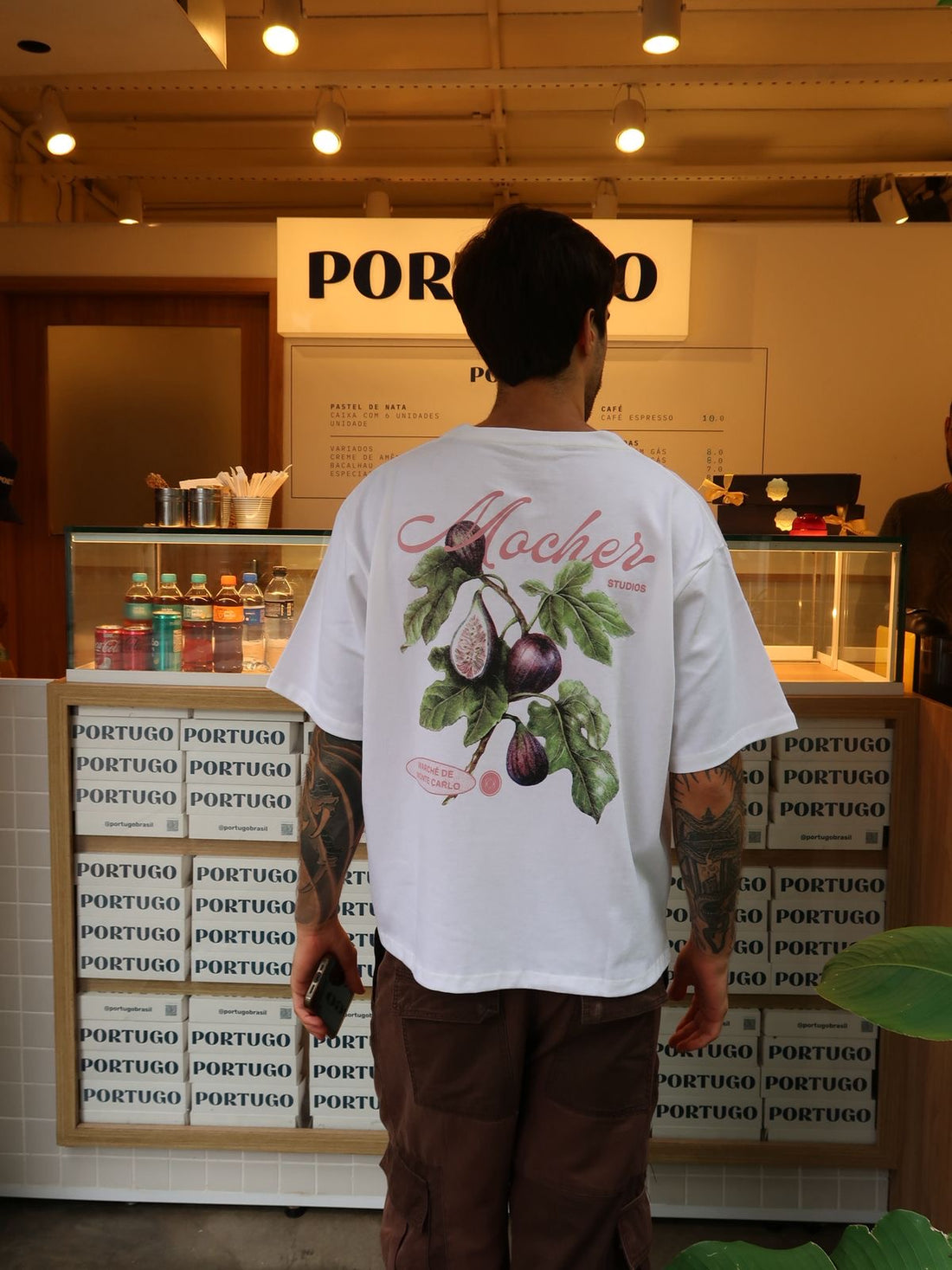 Camiseta Mocher Marché Branca