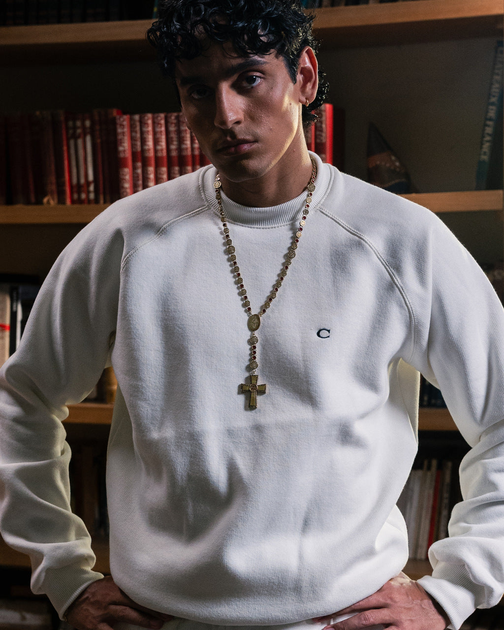 Moletom Crewneck Cetti Logo Off White