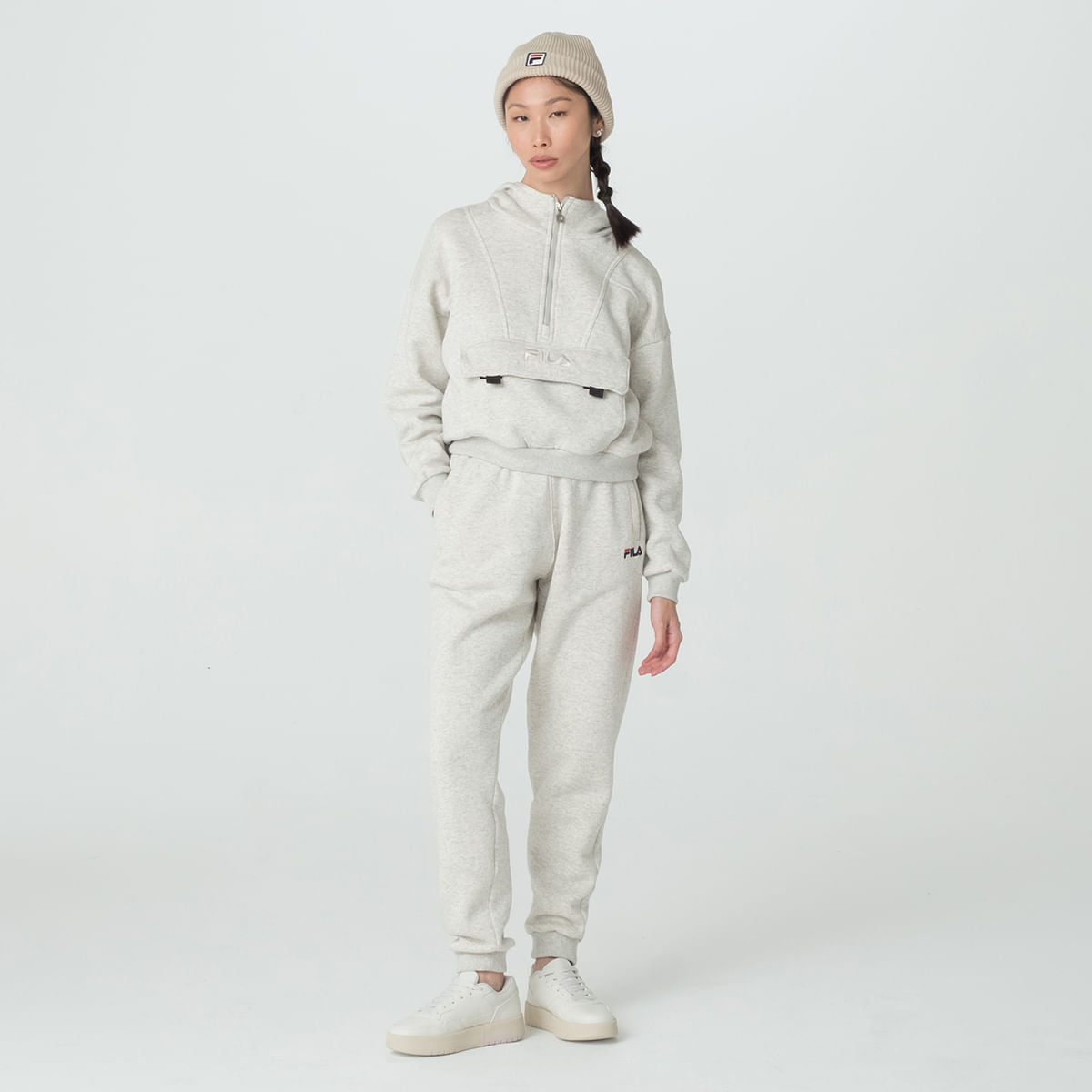 Casaco Fila Anorak Street Express Comfy Feminino Off White