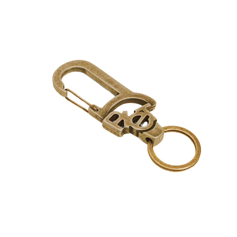 Chaveiro Piet Carabiner Keychain Antique Brass