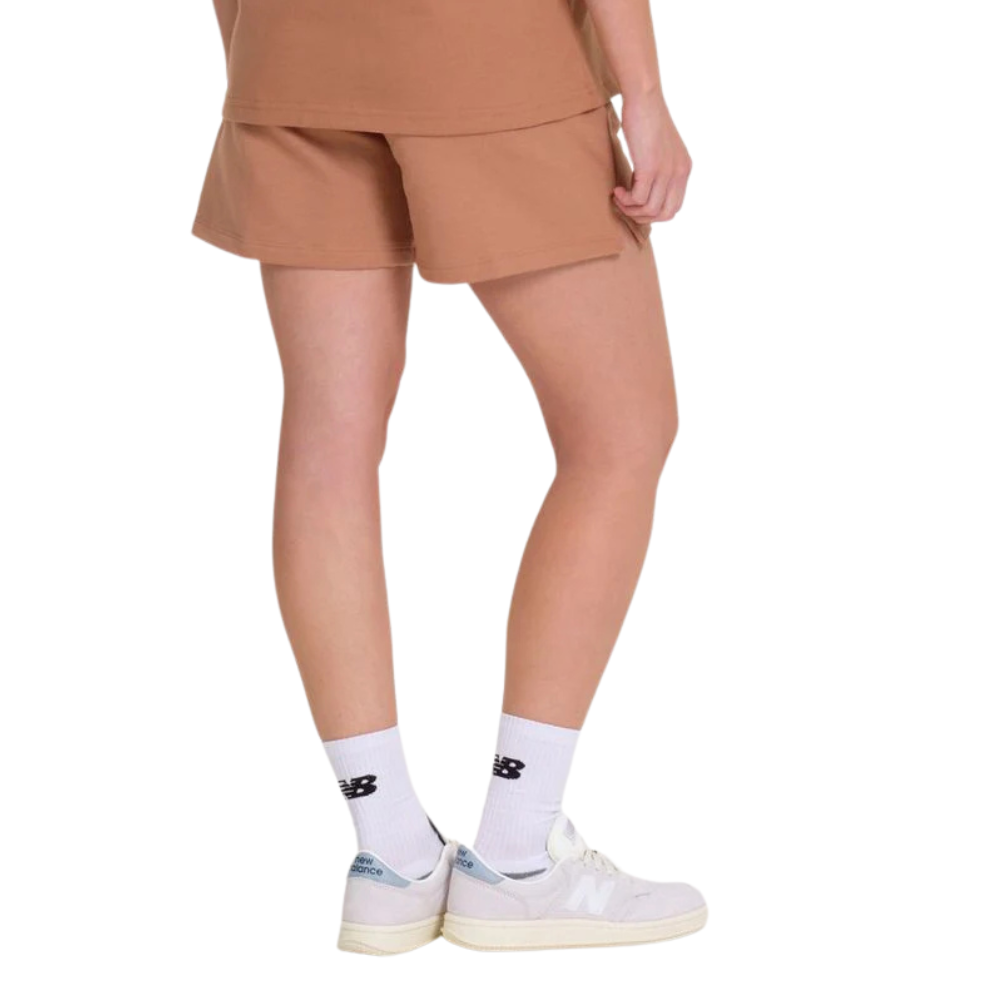Shorts Feminino NB Small Logo Amendoa