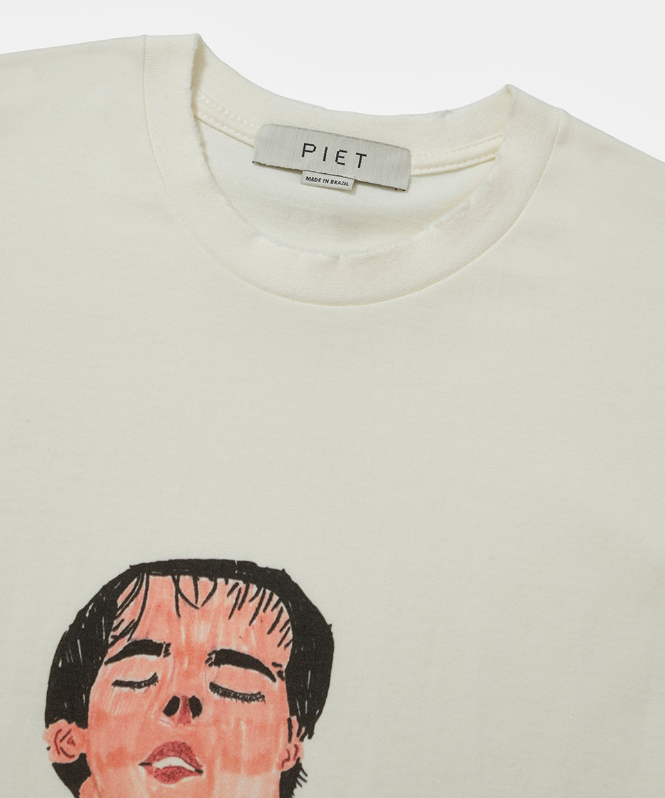 Camiseta Piet Kaká Ilustrada Branca