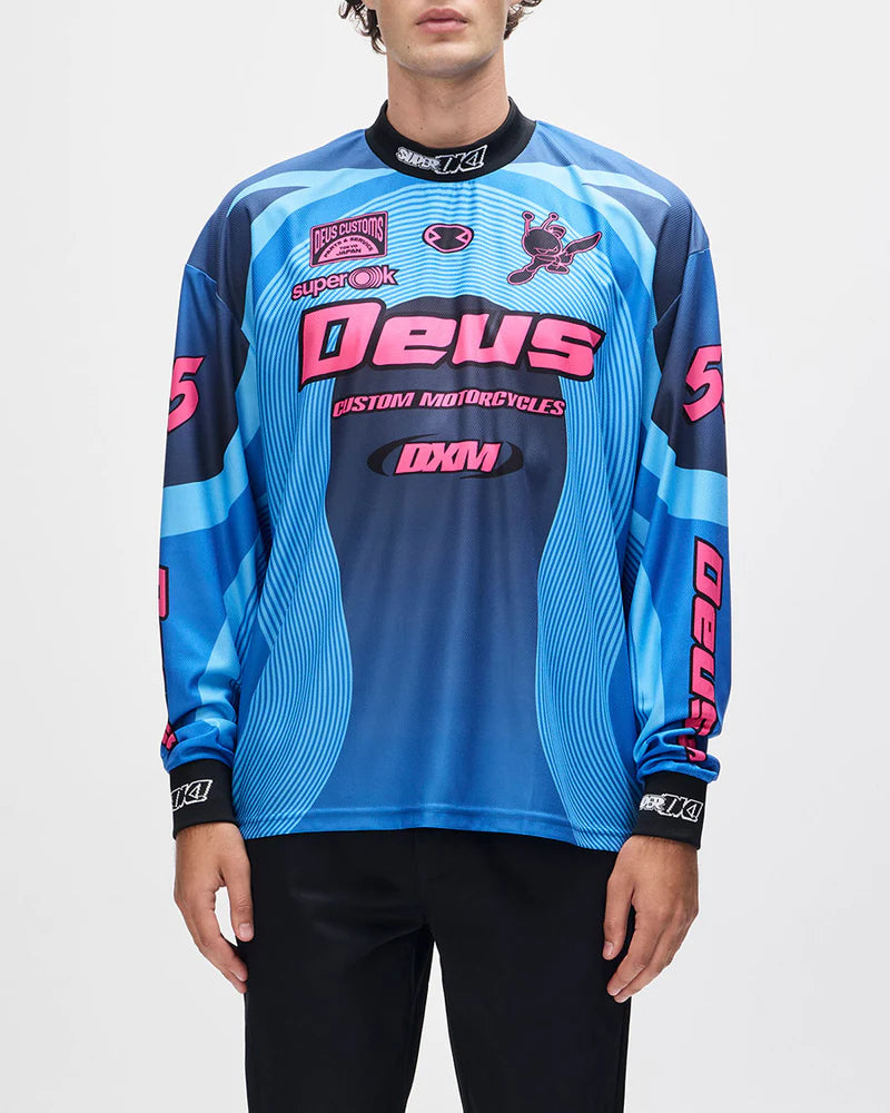 Moto Jersey Deus Ex Machina Pledge Azul Claro
