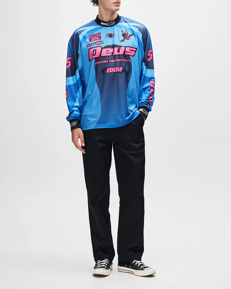 Moto Jersey Deus Ex Machina Pledge Azul Claro