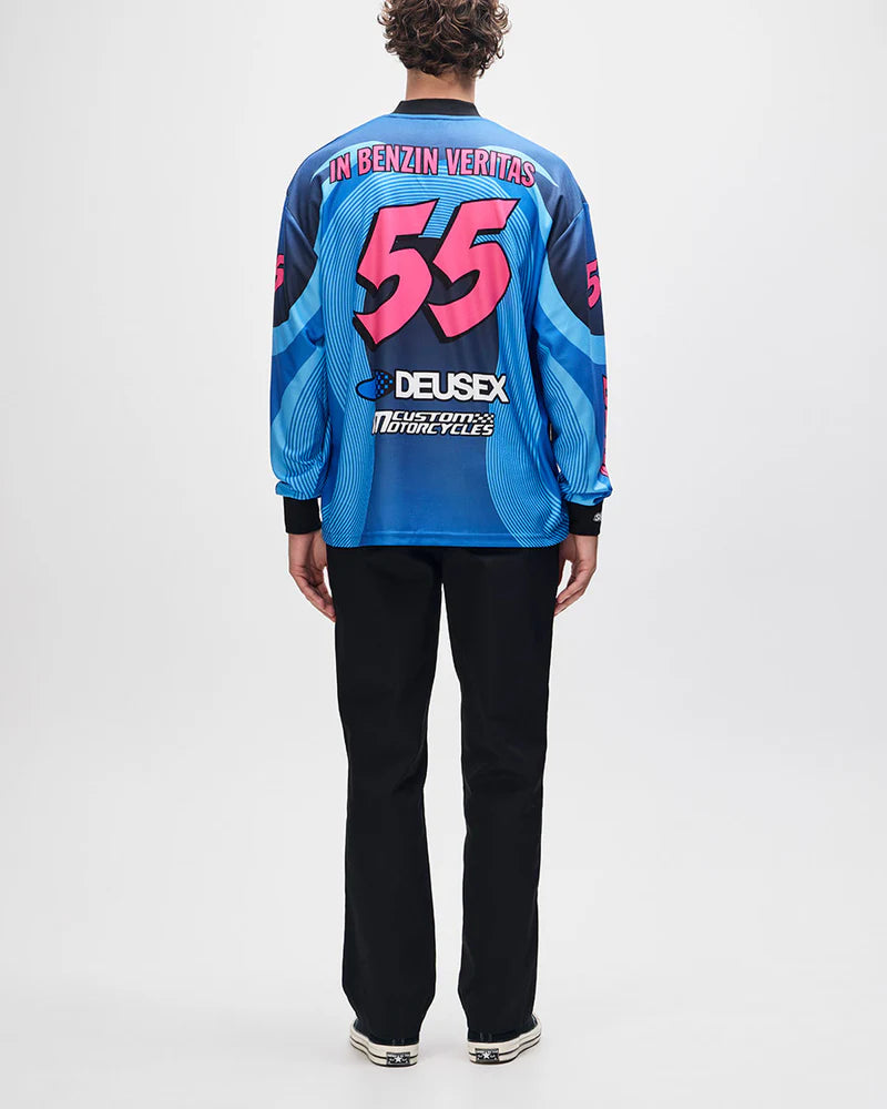 Moto Jersey Deus Ex Machina Pledge Azul Claro