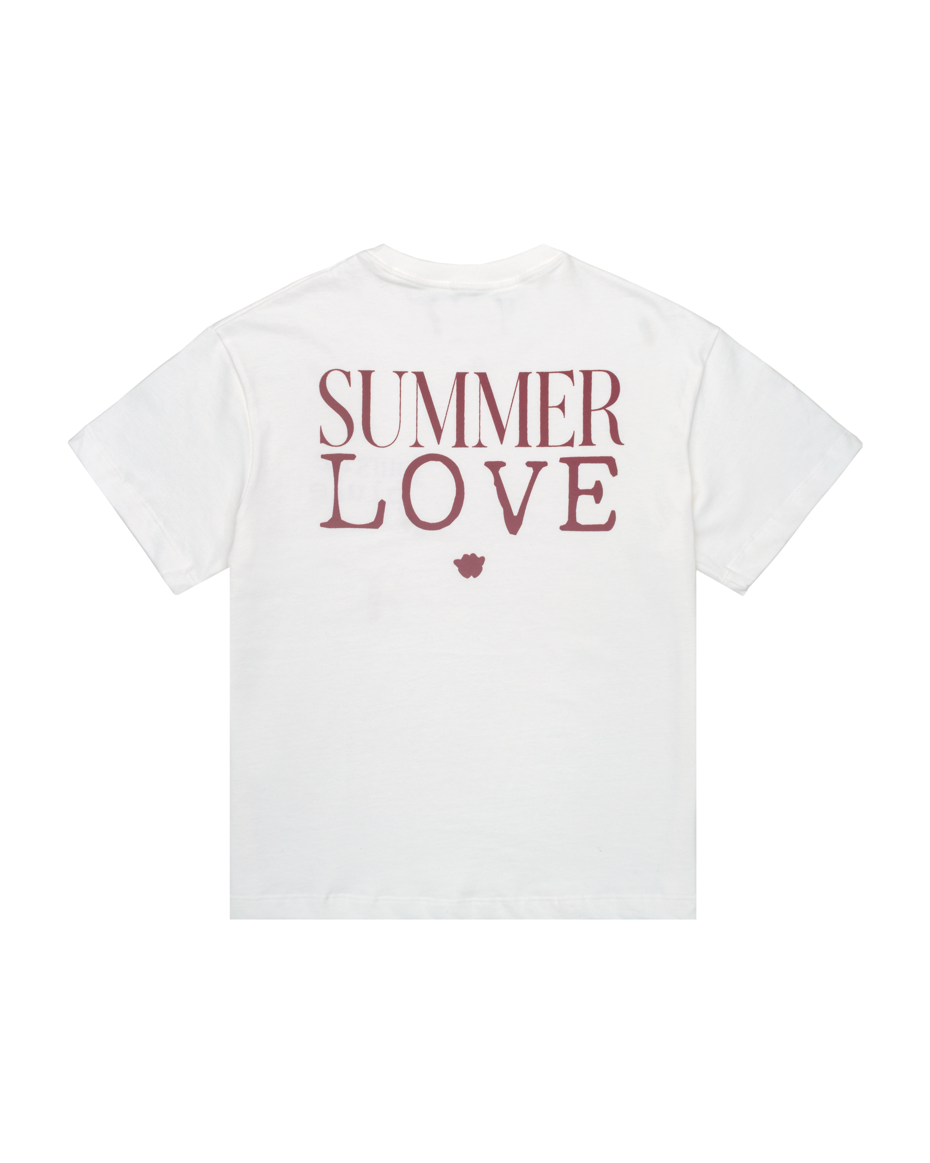 Camiseta Jours de Pluie Boxy Summer Love Off White