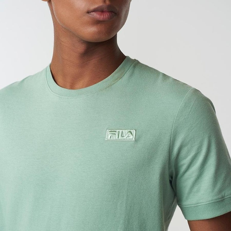 Camiseta Fila Essencial Rib Masculina Verde Chá