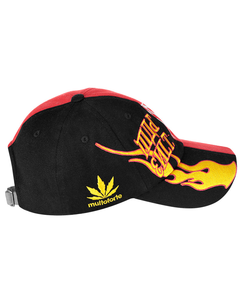Boné Mad Enlatados Baseball Preto e Vermelho