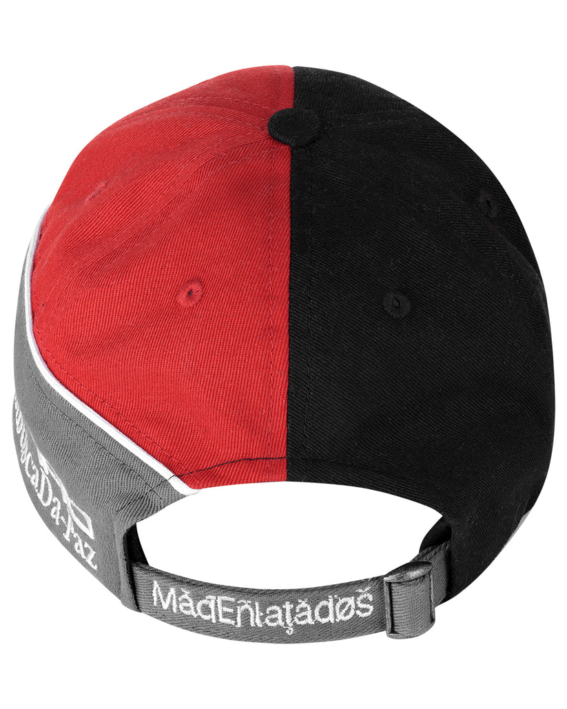 Boné Mad Enlatados Baseball Preto e Vermelho