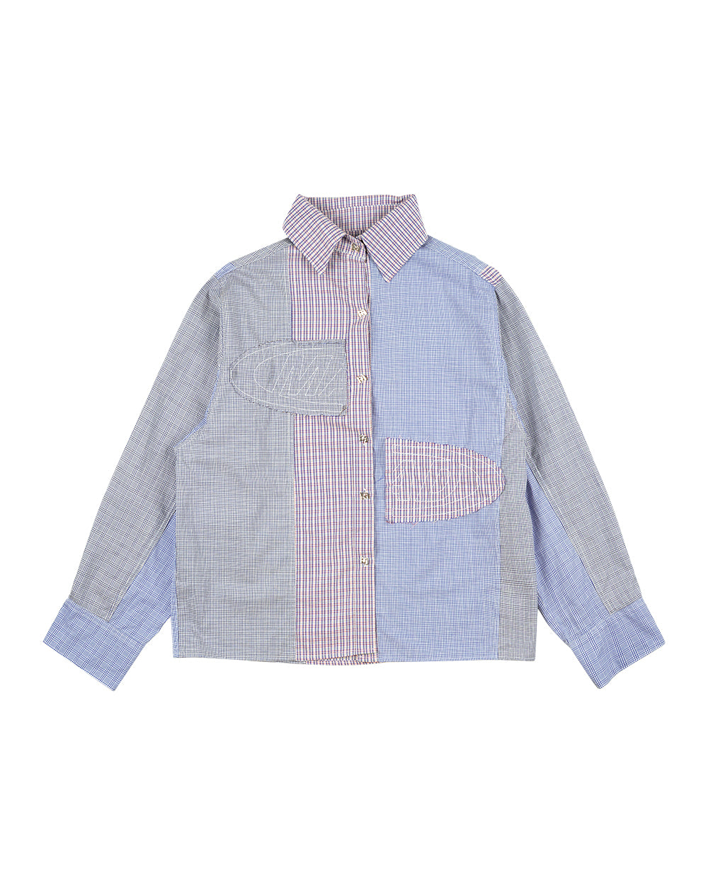 Camisa Mad Enlatados Portal Fragmentada Azul