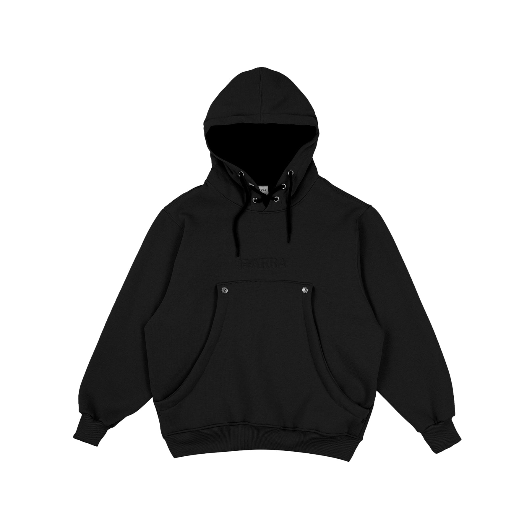 Moletom Barra Crew Alto Relevo Preto