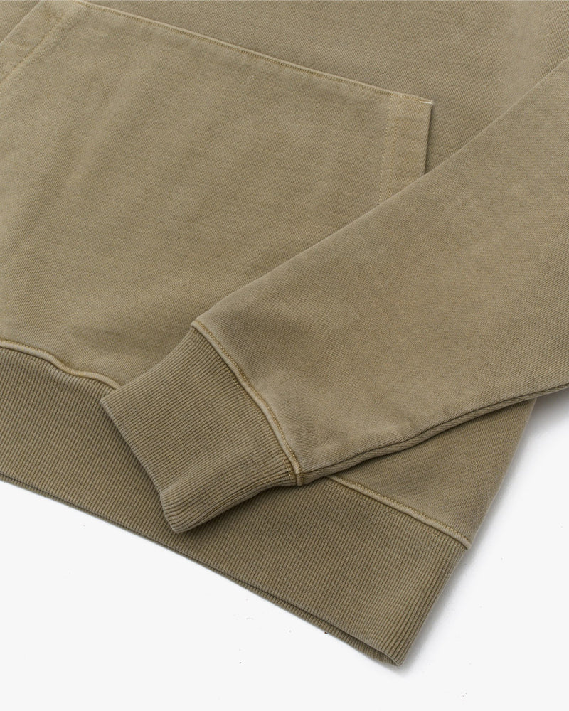 Moletom Canguru Deus Shield Garment Dyed Bege