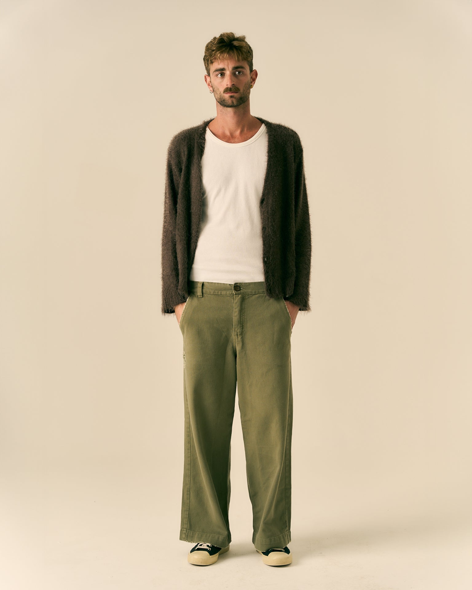 Calça Patê Wide Leg Verde