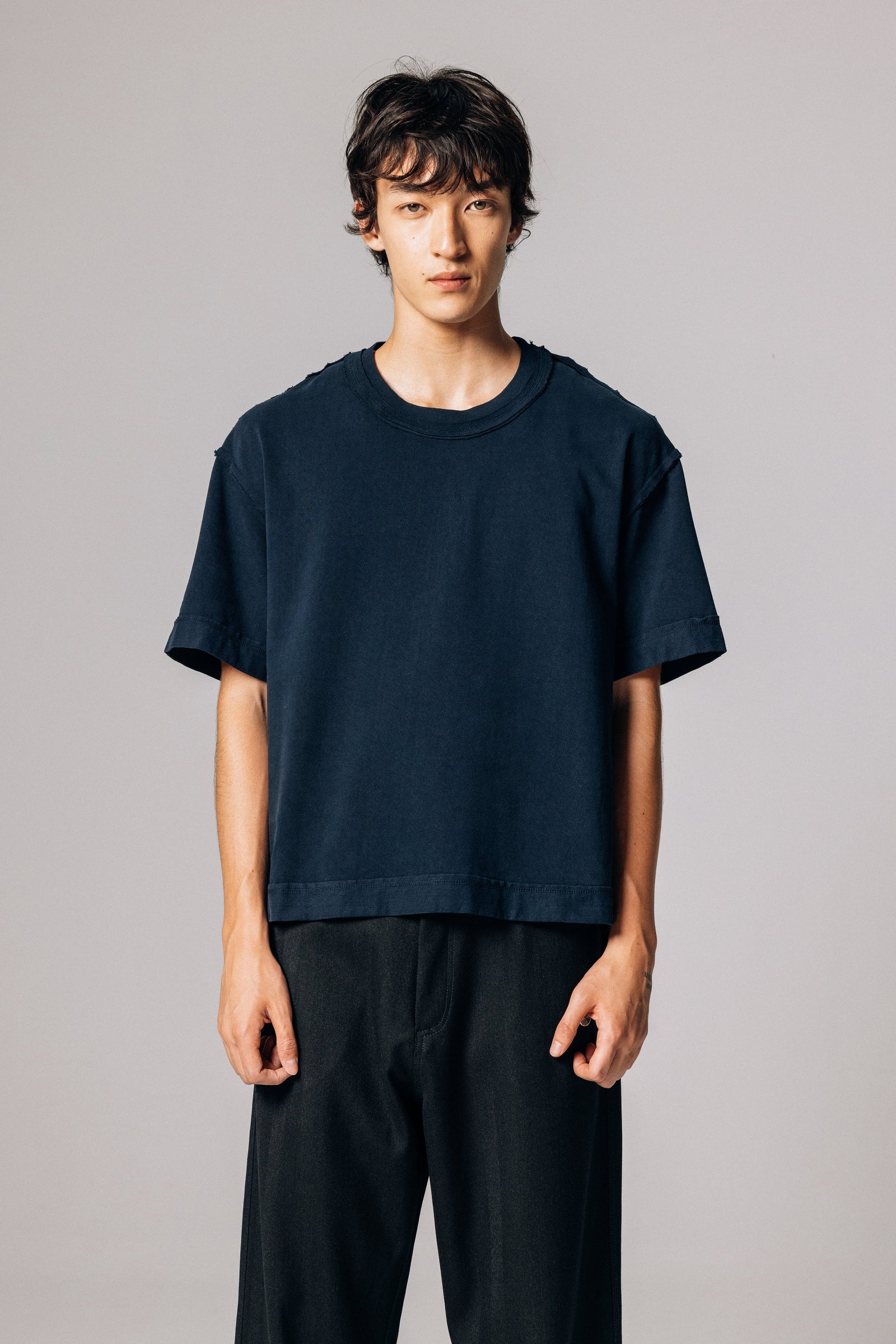 Camiseta Dupla Face Pace Pattern Azul Marinho