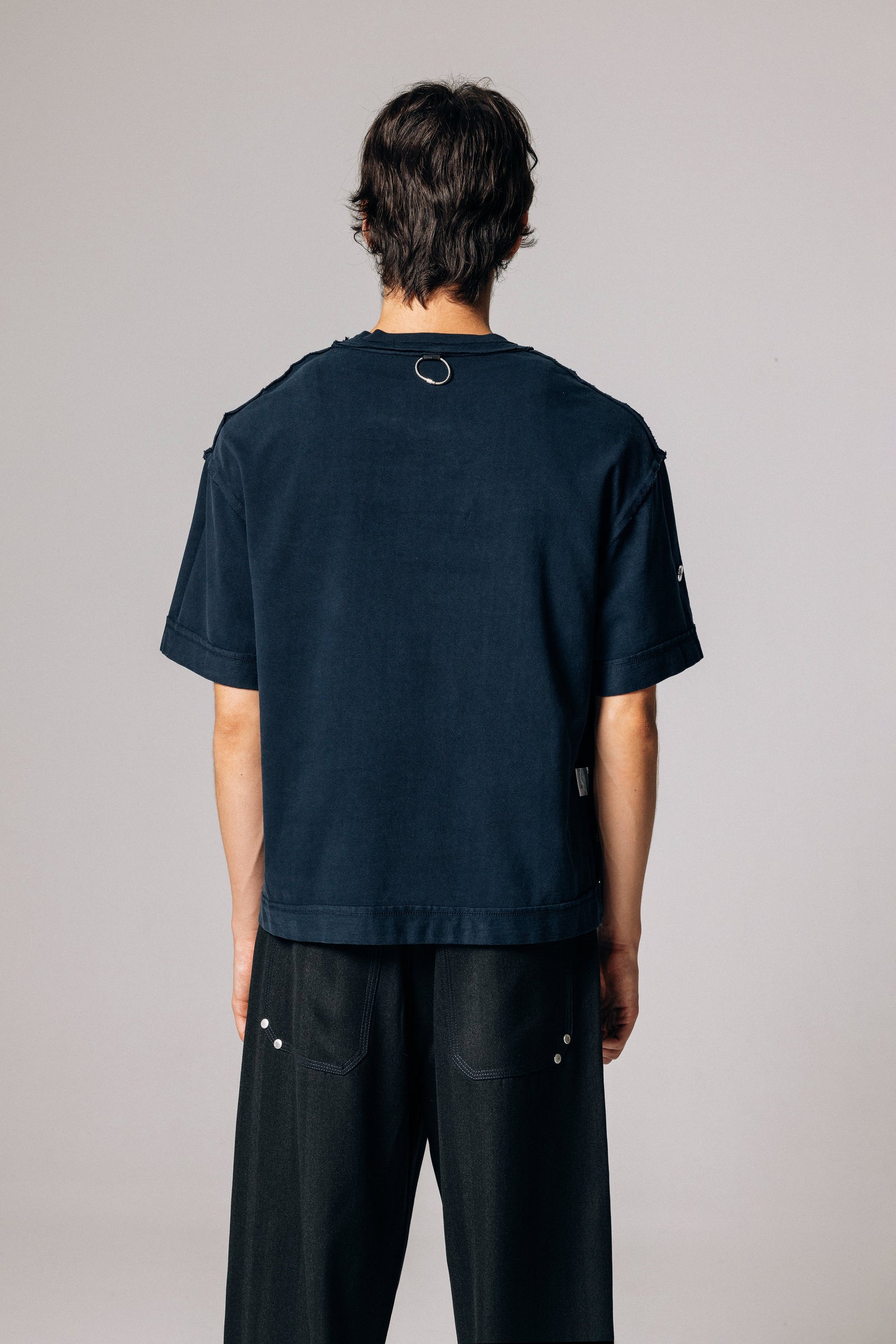 Camiseta Dupla Face Pace Pattern Azul Marinho