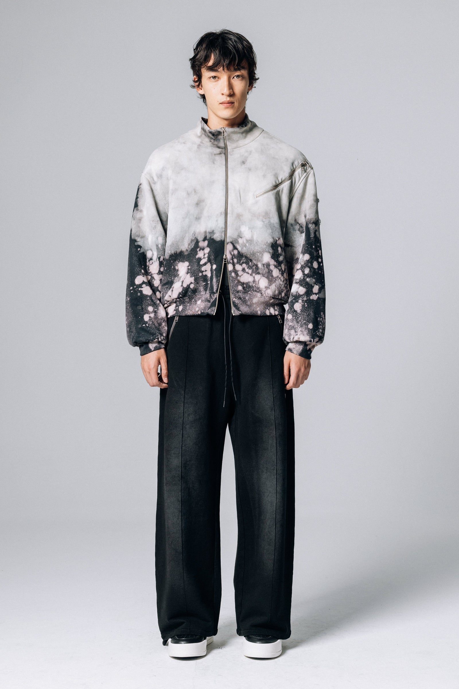 Jaqueta Dupla Face Pace Sweat Funnel Acid Cinza