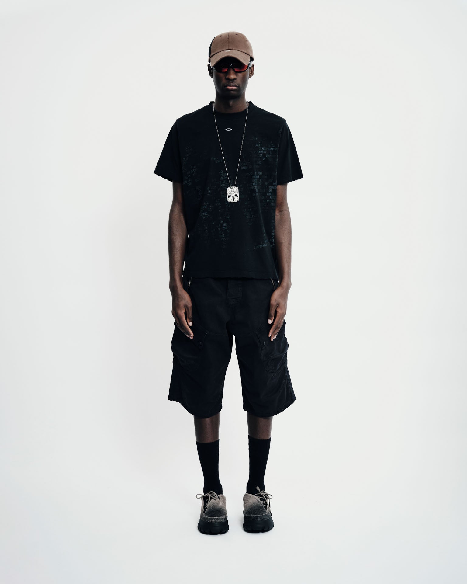 Camiseta Piet X Oakley Nano Logo Ripped Vintage Black