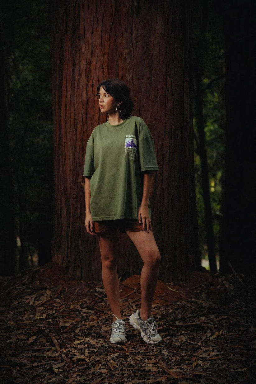 Camiseta Boxy Soleil The Letter Verde