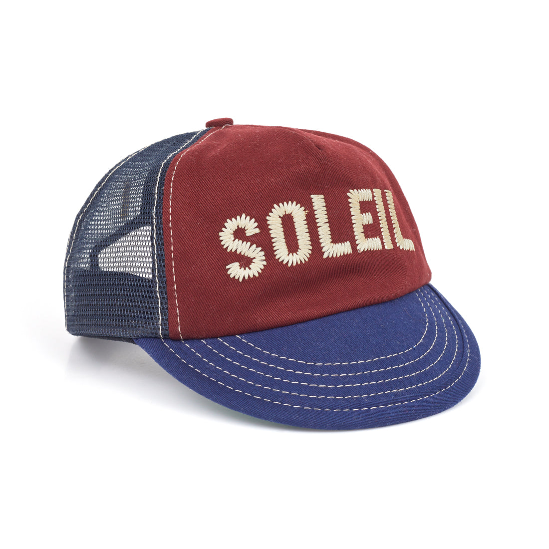 Boné Soleil Letters Crown Bordô e Azul