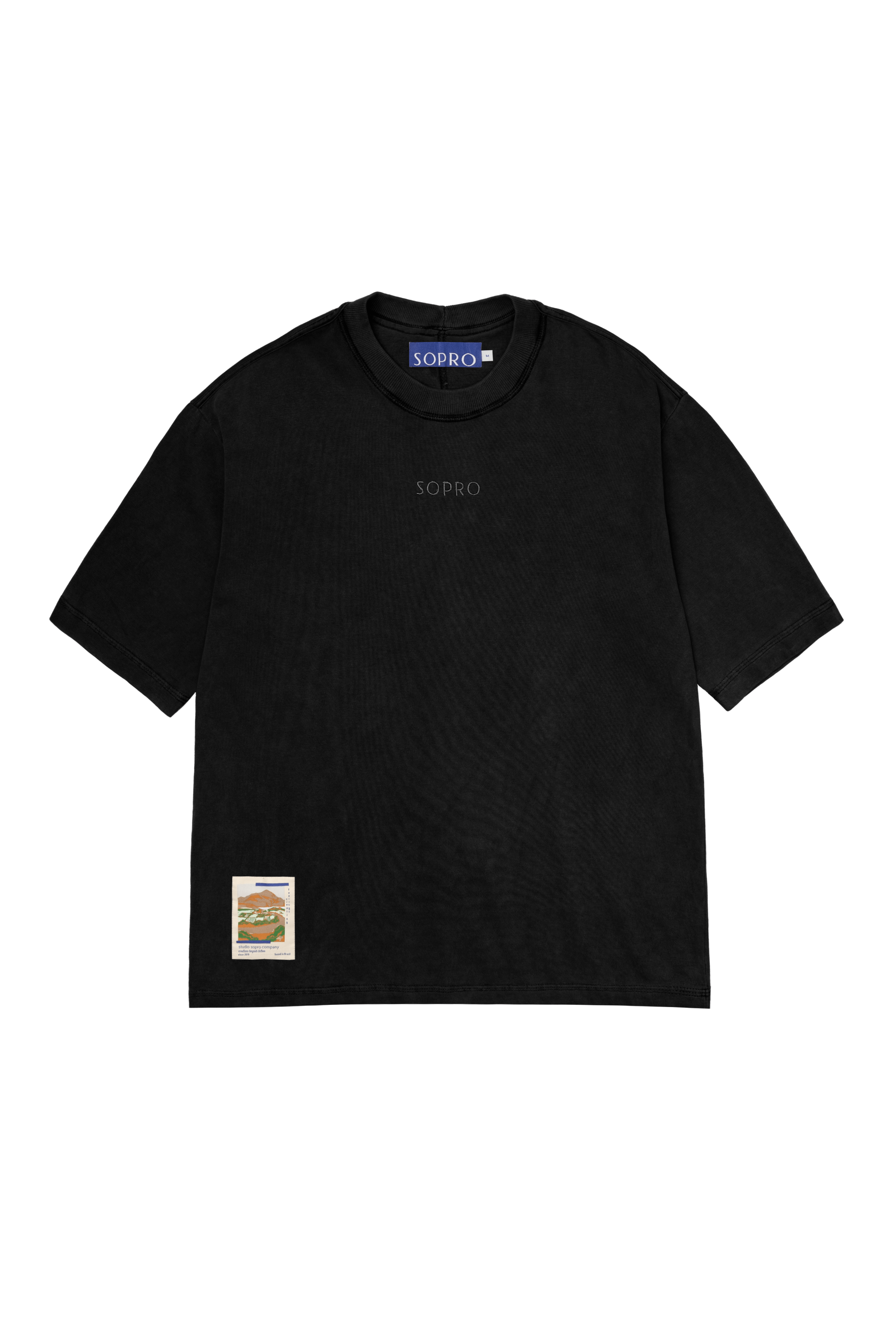 Camiseta Sopro Oversized Preta