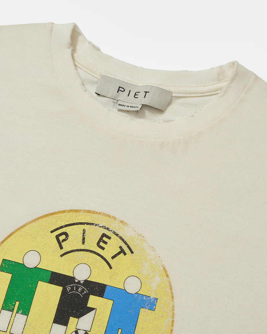 Camiseta Piet Fair Play Raw Edge Branca