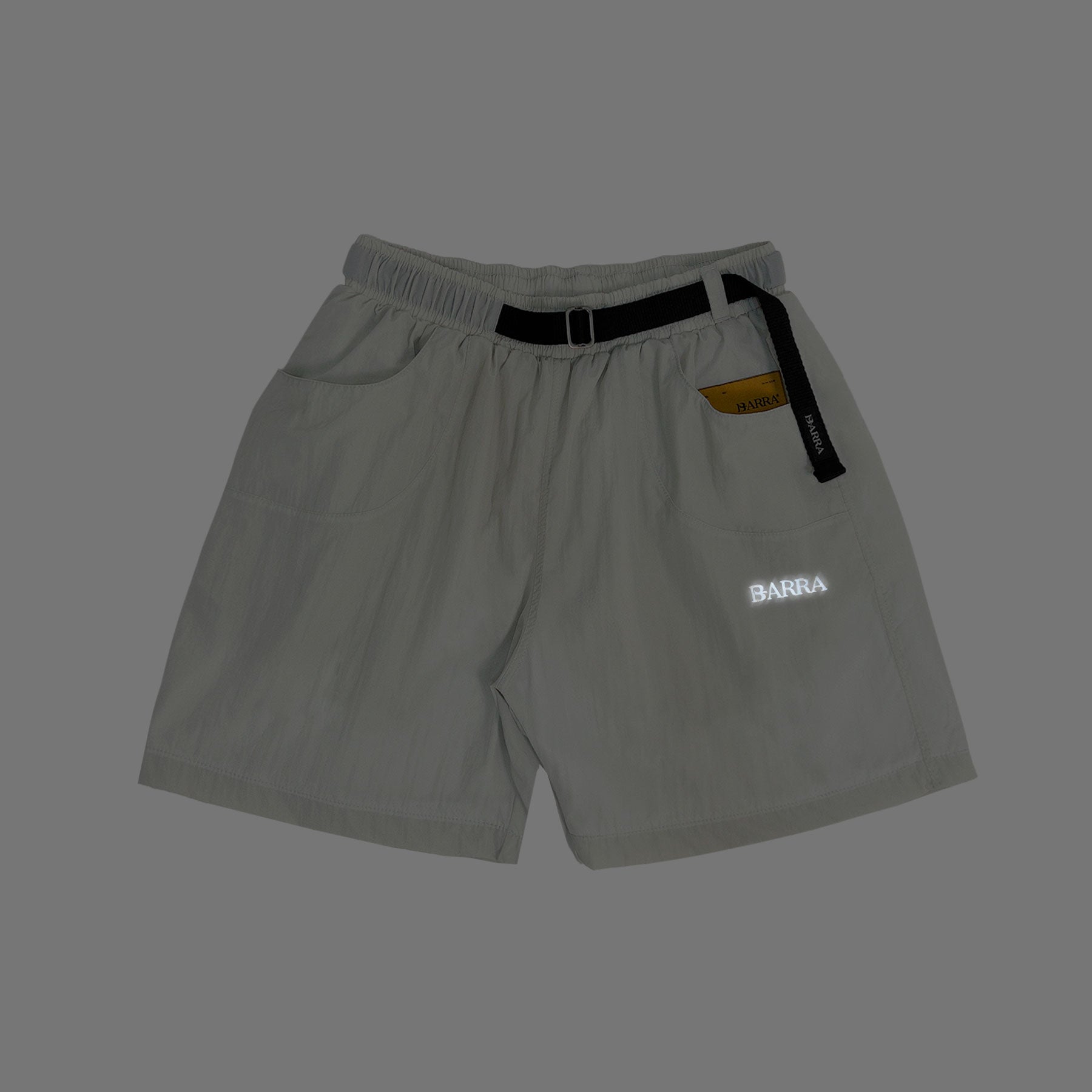 Short Barra Crew Logo Cinza