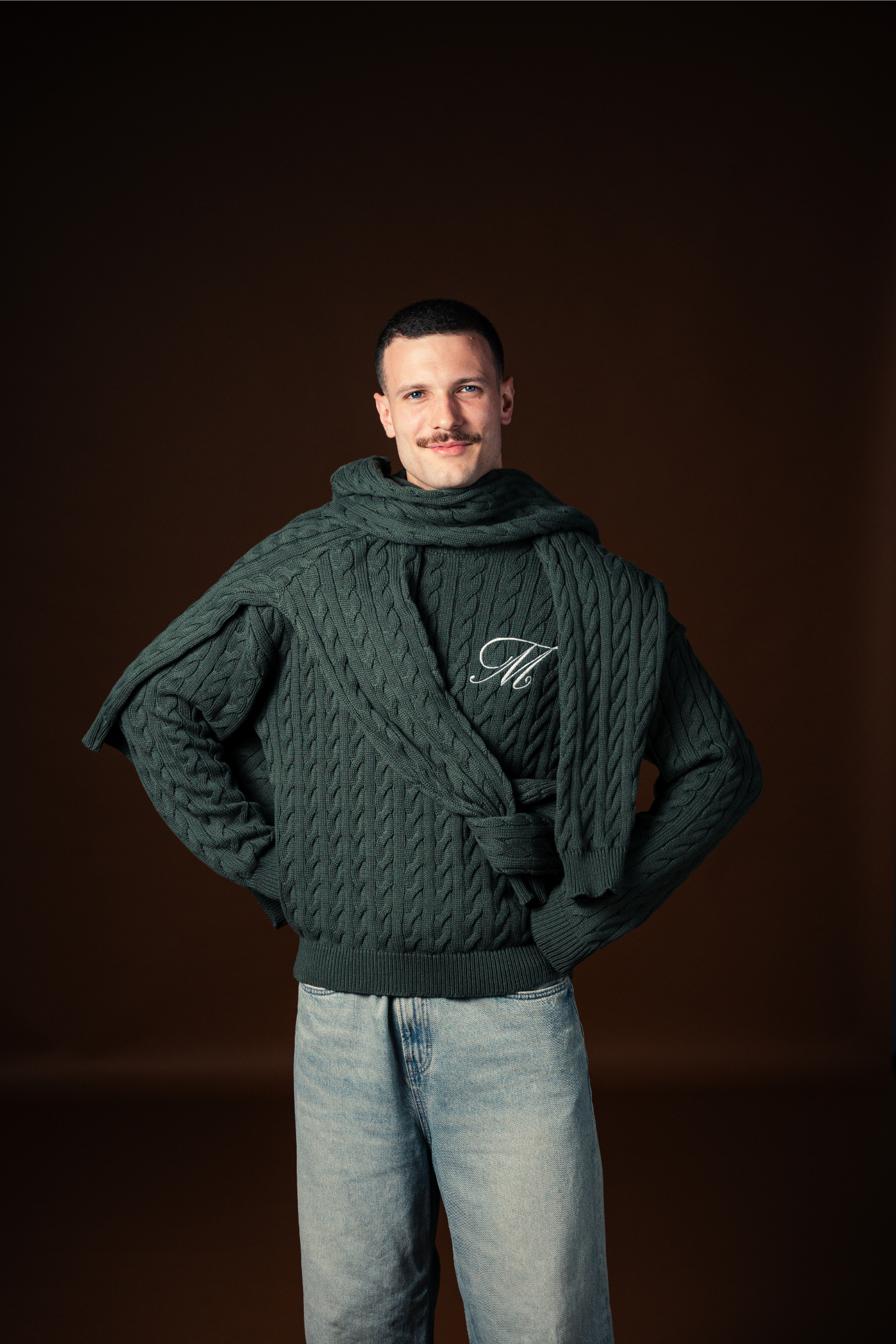 Sweater Mercê Duo Plots Verde
