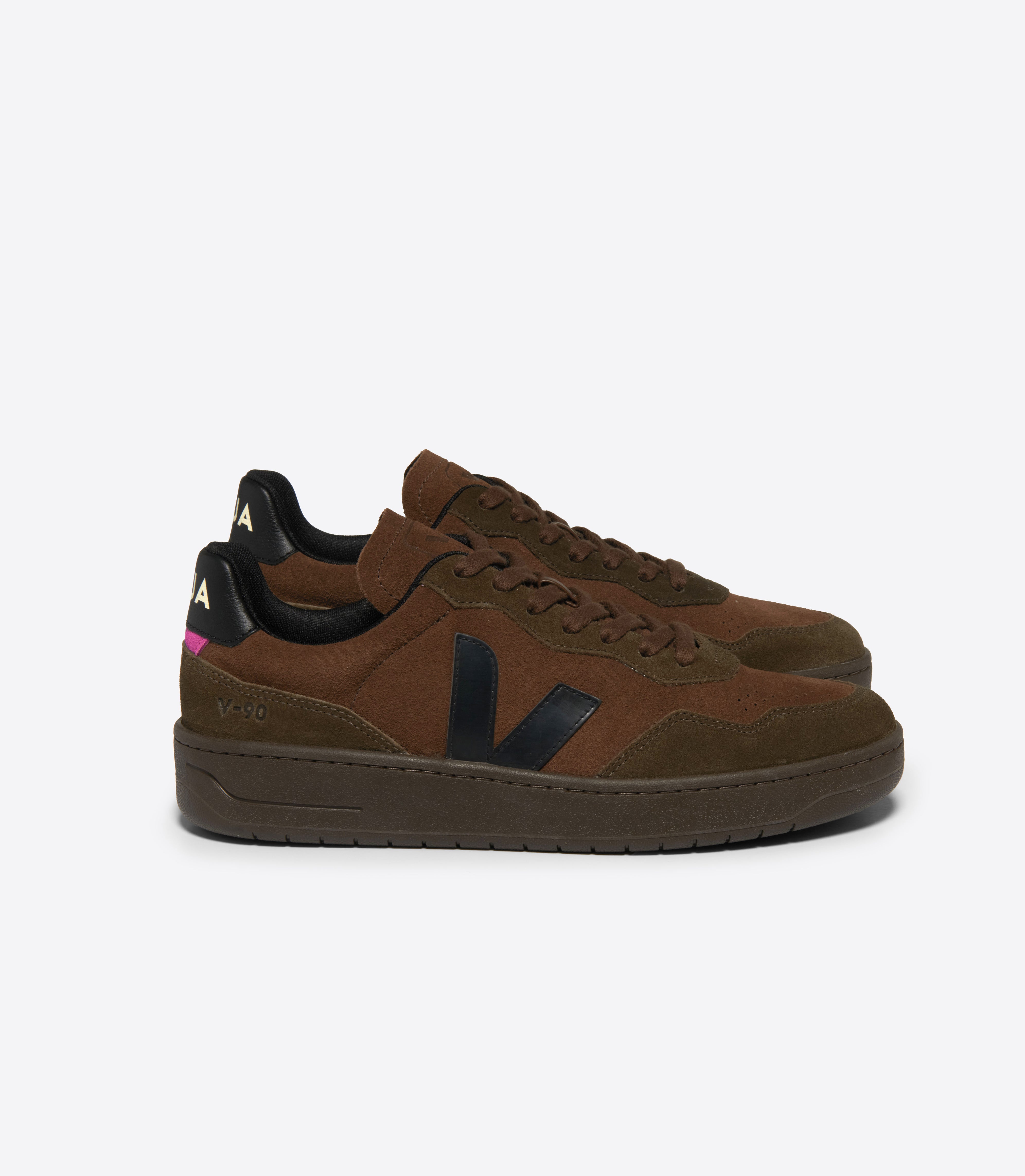 Tênis Veja V-90 Suede Walnut Black