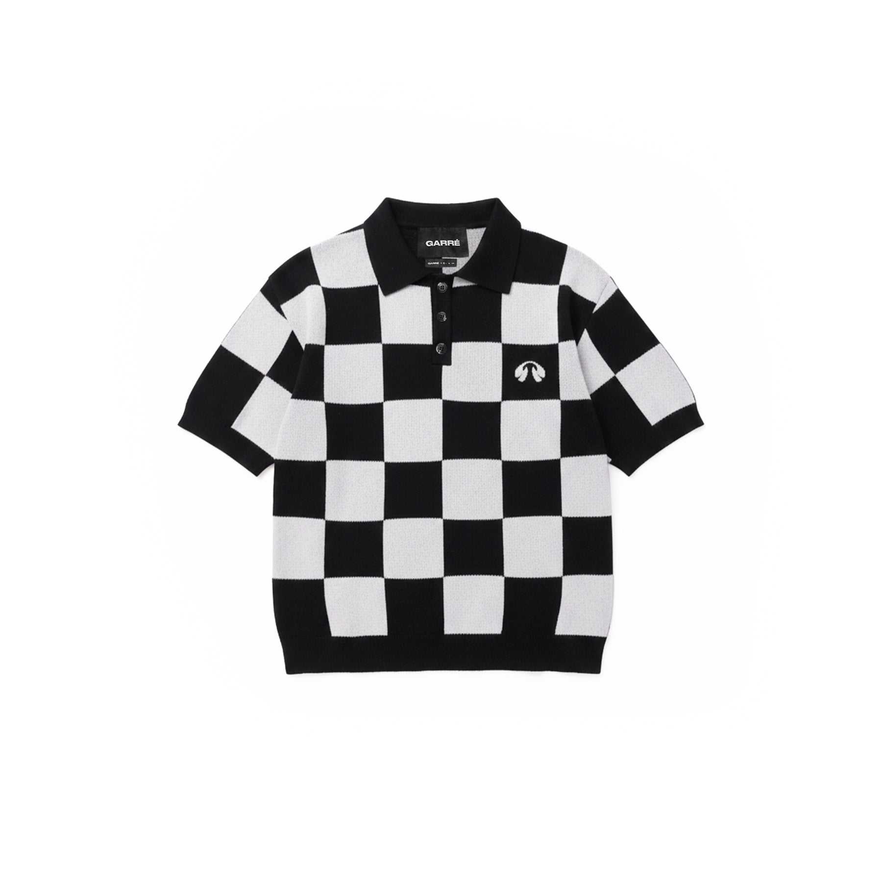 Polo Garré Xadrez Preta
