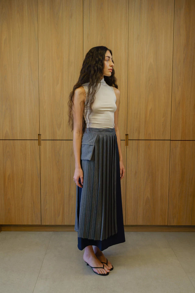 Cinto de Sobrepor Cinza Listrado